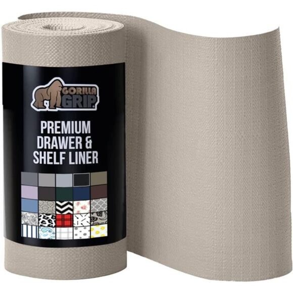 Gorilla Grip Slip Resistant Drawer and Shelf Liner, Non Adhesive 17.5 in x 10 FT - Picture 1 of 3